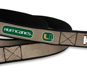 Miami Hurricanes Reflective Football Leash - S