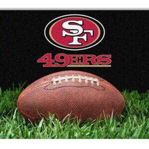 San Francisco 49ers Pet Bowl Mat Classic Football Size Large CO