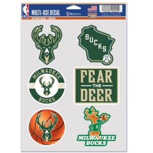 Milwaukee Bucks Decal Multi Use Fan 6 Pack