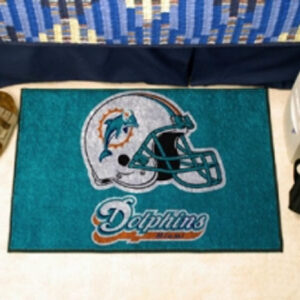 Miami Dolphins Rug - Starter Style, Helmet Design