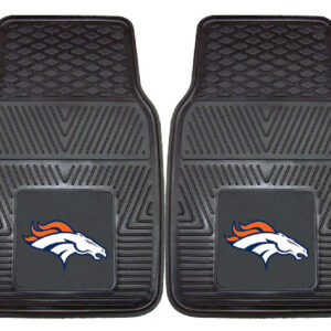 Denver Broncos Car Mats Heavy Duty 2 Piece Vinyl