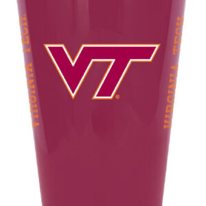 Virginia Tech Hokies Glass 20oz Pint Plastic Insulated CO