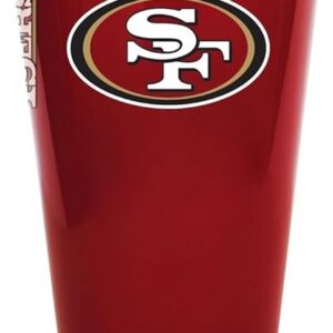 San Francisco 49ers Glass 20oz Pint Plastic Insulated CO