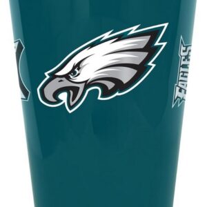 Philadelphia Eagles Glass 20oz Pint Plastic Insulated CO