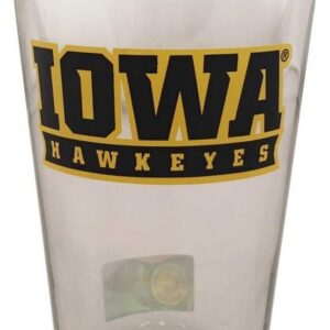 Iowa Hawkeyes Glass Pint 16oz Wordmark
