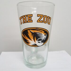 Missouri Tigers Glass Pint 16oz The Zou CO