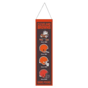 Cleveland Browns Banner Wool 8x32 Heritage Evolution Design