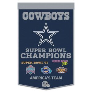Dallas Cowboys Banner Wool 24x38 Dynasty Champ Design