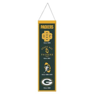 Green Bay Packers Banner Wool 8x32 Heritage Evolution Design