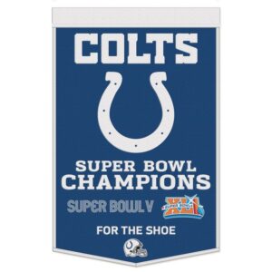 Indianapolis Colts Banner Wool 24x38 Dynasty Champ Design