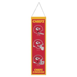 Kansas City Chiefs Banner Wool 8x32 Heritage Evolution Design