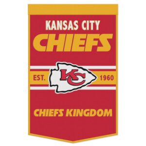 Kansas City Chiefs Banner Wool 24x38 Dynasty Slogan Design