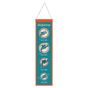 Miami Dolphins Banner Wool 8x32 Heritage Evolution Design