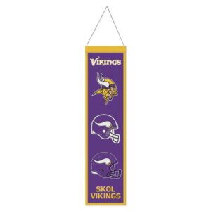 Minnesota Vikings Banner Wool 8x32 Heritage Evolution Design