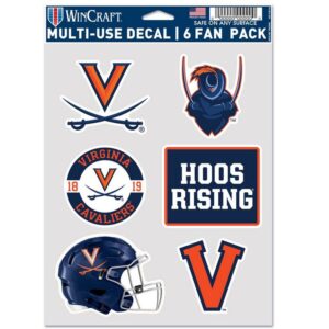 Virginia Cavaliers Decal Multi Use Fan 6 Pack