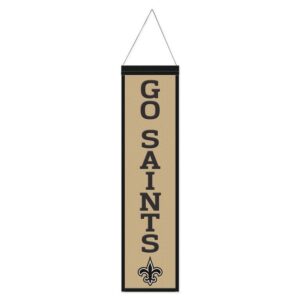New Orleans Saints Banner Wool 8x32 Heritage Slogan Design