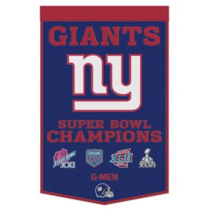 New York Giants Banner Wool 24x38 Dynasty Champ Design