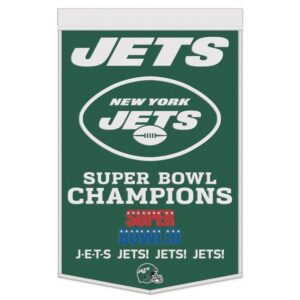 New York Jets Banner Wool 24x38 Dynasty Champ Design