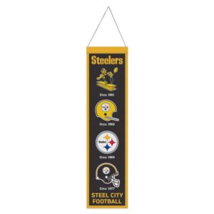 Pittsburgh Steelers Banner Wool 8x32 Heritage Evolution Design