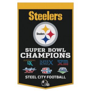 Pittsburgh Steelers Banner Wool 24x38 Dynasty Champ Design