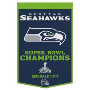 Seattle Seahawks Banner Wool 24x38 Dynasty Champ Design