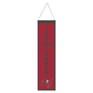 Tampa Bay Buccaneers Banner Wool 8x32 Heritage Slogan Design