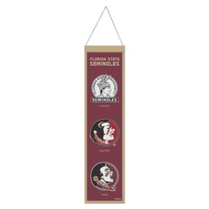 Florida State Seminoles Banner Wool 8x32 Heritage Evolution Design