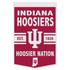 Indiana Hoosiers Banner Wool 24x38 Dynasty Slogan Design