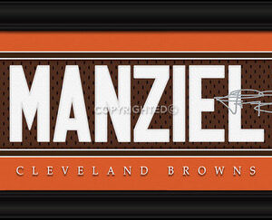Cleveland Browns Print 8x24 Signature Style Johnny Manziel