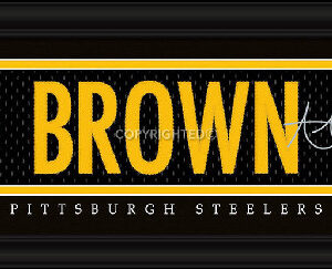 Pittsburgh Steelers Antonio Brown Print - Signature 8"x24"