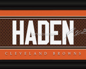 Cleveland Browns Print 8x24 Signature Style Joe Haden