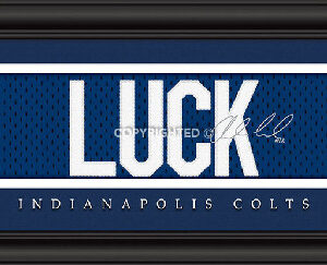 Indianapolis Colts Andrew Luck Print - Signature 8"x24"