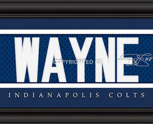 Indianapolis Colts Print 8x24 Signature Style Reggie Wayne