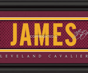 Cleveland Cavaliers Print 8x24 Signature Style LeBron James
