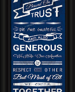 West Virginia Mountaineers Family Cheer Print 8"x24"