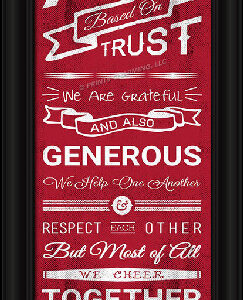 Atlanta Falcons Family Cheer Print 8"x24"