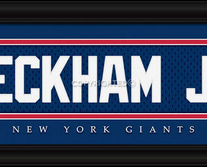 New York Giants Print 8x24 Signature Style Odell Beckham Jr
