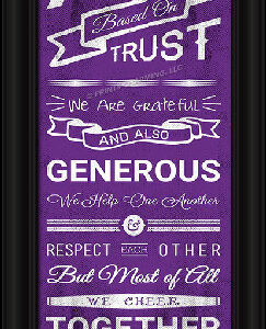 Los Angeles Lakers Family Cheer Print 8"x24"