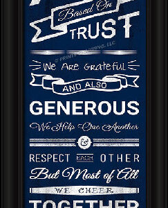 Indiana Pacers Family Cheer Print 8"x24"