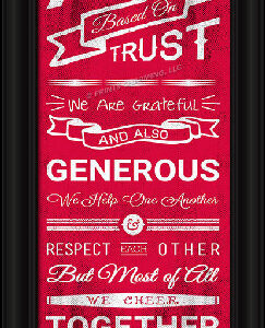 Detroit Pistons Family Cheer Print 8"x24"