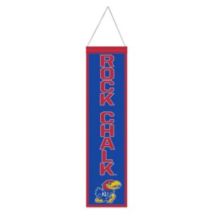 Kansas Jayhawks Banner Wool 8x32 Heritage Slogan Design