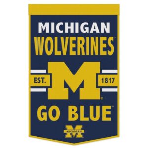 Michigan Wolverines Banner Wool 24x38 Dynasty Slogan Design