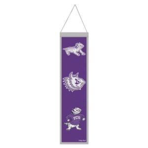TCU Horned Frogs Banner Wool 8x32 Heritage Evolution Design