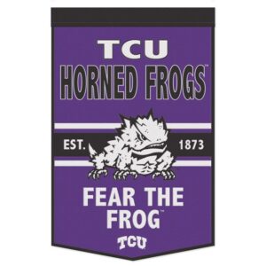 TCU Horned Frogs Banner Wool 24x38 Dynasty Slogan Design