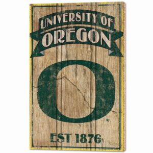 Oregon Ducks Sign 15x24 Wood Established