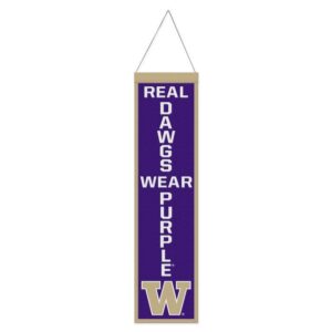 Washington Huskies Banner Wool 8x32 Heritage Slogan Design
