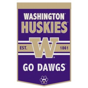 Washington Huskies Banner Wool 24x38 Dynasty Slogan Design