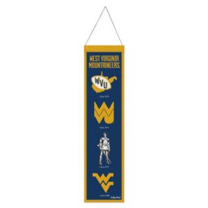 West Virginia Mountaineers Banner Wool 8x32 Heritage Evolution Design