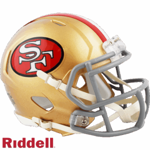 San Francisco 49ers Helmet Riddell Replica Mini Speed Style 1964-1995 T/B