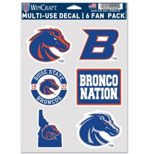 Boise State Broncos Decal Multi Use Fan 6 Pack